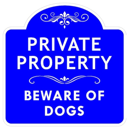 Sign Solutions Usa Private Property Beware Of Dogs 18"X18" Diamond Grade Cubed Reflective (DG3) 080 DCS08DWT1818CUS00215